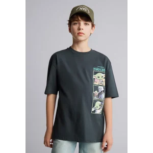 Defacto G8914A8AR211 Antrasit Star Wars Oversıze Bisiklet Yaka Kısa Kollu Tişört Erkek Çocuk