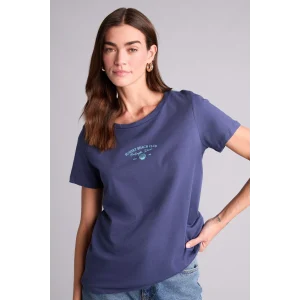 Defacto H1384AXIN231 İndigo Baskılı Penye Kısa Kollu Tişört