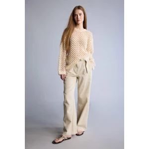 Defacto D4467AXBG123 Bej Wıde Leg Çift Cepli Yüksek Bel Standart Boy Modal Pantolon