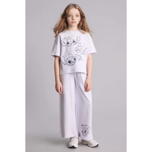 Defacto H2755A8PR307 Mor Dısney Lılo & Stıtch 2li Takım Kız Çocuk