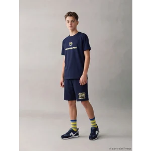 LCW Kids Lacivert Fenerbahçe Baskılı Erkek Çocuk Şort