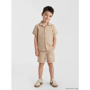 LCW Kids Bej Erkek Çocuk Gömlek ve Şort