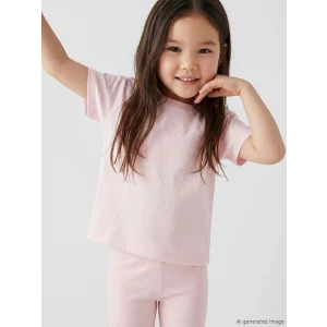 LCW Kids Pembe Nakışlı Kız Çocuk Tişört