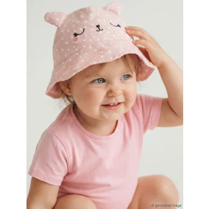 LCW baby Pembe Hayvan Figürlü Kız Bebek Bucket Şapka