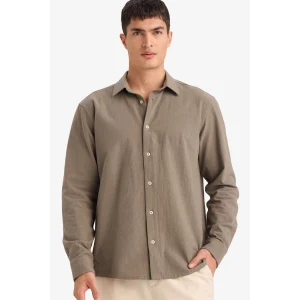 Defacto E7741AXKH403 Haki REGULAR FIT %100 Pamuk Gömlek