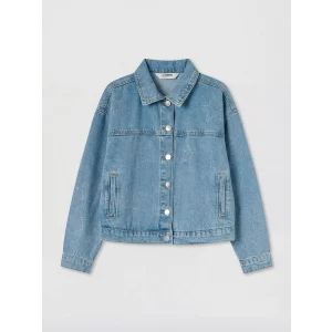 LCW Kids Mavi Taşlı Kız Çocuk Jean Ceket