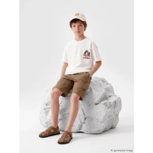 LCW Kids Beyaz Nostaljik Maymun Baskılı Unisex Çocuk Tişört