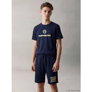 LCW Kids Lacivert Fenerbahçe Baskılı Erkek Çocuk Tişört