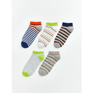 LCW Kids Karışık Çizgili Erkek Çocuk Patik Çorap 5li