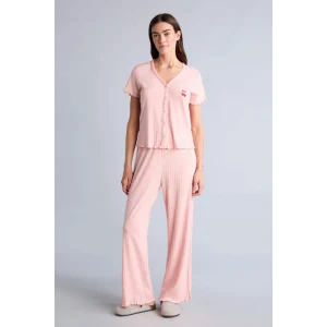 Defacto H3781AXPN113 Pembe Regular Fıt Kısa Kollu 2li Takım