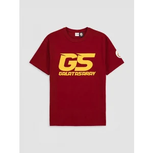 LCW Kids Kırmızı Galatasaray Baskılı Erkek Çocuk Tişört