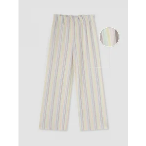 LCW Kids Karışık Beli Lastikli Çizgili Kız Çocuk Pantolon