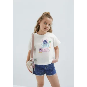 Mavi 7610449-70057 Stitch Baskılı Ekru Tişört