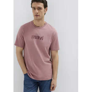 Mavi 0612936-70948 Mavi Logo Baskılı Pembe Tişört
