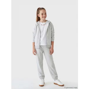 LCW Kids Gri Kız Çocuk Soft Touch Jogger Eşofman Altı