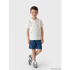 LCW Kids Bej Polo yaka Erkek Çocuk Tişört ve Şort Takım