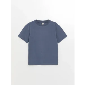 LCW Kids Mavi Oversize Bisiklet Yaka Erkek Çocuk Tişört