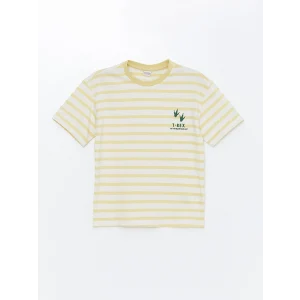 LCW Kids Yeşil Oversize Bisiklet Yaka Erkek Çocuk Tişört