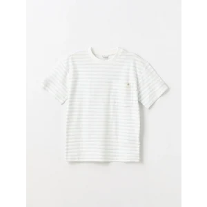 LCW Kids Mavi Oversize Bisiklet Yaka Erkek Çocuk Tişört