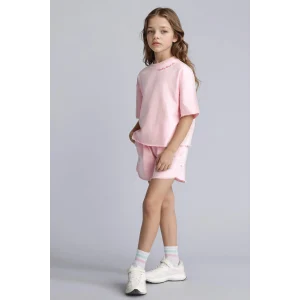 Defacto H5745A8PN186 Pembe Sweatshirt Kumaşı 2li Takım Kız Çocuk