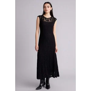 Defacto F8114AXBK81 Siyah Fıtted Dantel Maxi Elbise