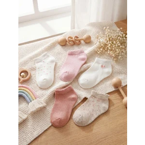 LCW baby Ekru Kız Bebek Patik Çorap 5li