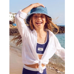 LCW ACCESSORIES Mavi Kız Çocuk Denim Bucket Şapka