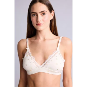 Defacto H2427AXWT47 Beyaz Dantel Detaylı Çıkarılabilir Pedli Balensiz Bralet