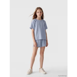 LCW Kids Mavi Kız Çocuk Şortlu Takım