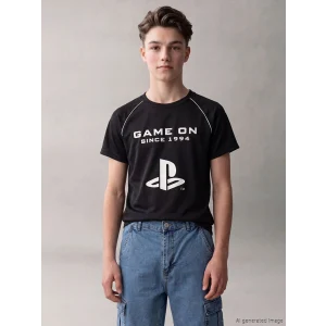 LCW Kids Antrasit Erkek Çocuk PlayStation Baskılı Tişört