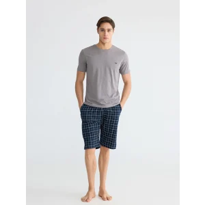 LC WAIKIKI Lacivert Standart Kalıp Erkek Şortlu Pijama Takımı