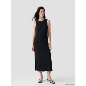 LCW Comfort Siyah Dokulu Uzun Elbise