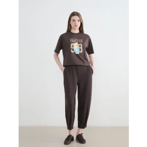 LCW Modest Kahverengi Soft Touch Kadın Eşofman Altı