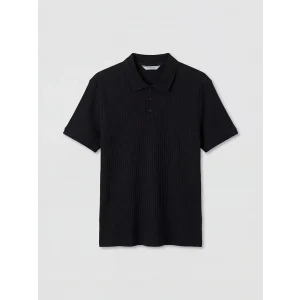 LCW Vision Siyah Polo Yaka Erkek Triko Tişört