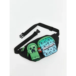 LCW ACCESSORIES Siyah Minecraft Baskılı Erkek Çocuk Bel Çantası