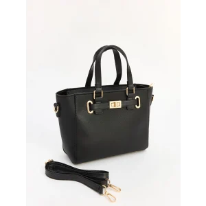 LCW ACCESSORIES Siyah Deri Görünümlü Kadın Omuz Çantası