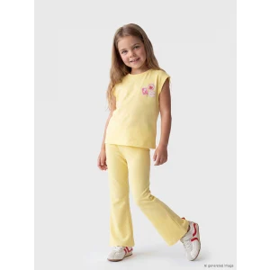 LCW Kids Sarı Baskılı Kız Çocuk Takım