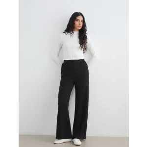 LCW Modest Siyah Beli Lastikli Soft Touch Kadın Eşofman Altı