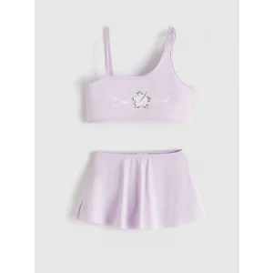 LCW Kids Lila Baskılı Kız Çocuk Etekli Bikini