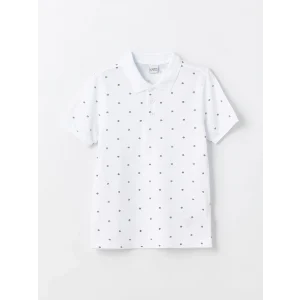 LCW Kids Beyaz Polo Yaka Kısa Kollu Erkek Çocuk Tişört