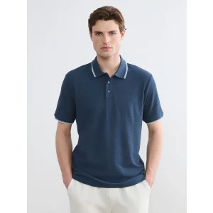 SOUTHBLUE İndigo Polo Yaka Erkek Tişört
