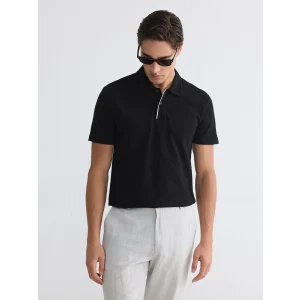 LCWAIKIKI Classic Siyah Polo Yaka Pike Erkek Tişört