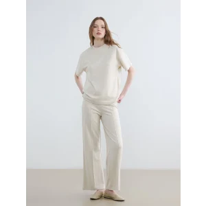 LCW Modest Bej Beli Lastikli Soft Touch Kadın Eşofman Altı