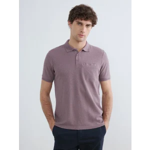 LCWAIKIKI Classic Pembe Polo Yaka Dokulu Erkek Tişört