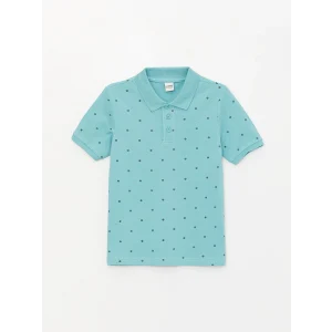 LCW Kids Mavi Polo Yaka Kısa Kollu Erkek Çocuk Tişört