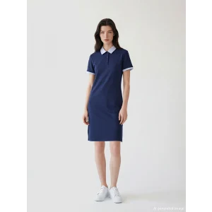 LCW Comfort Lacivert Gömlek Yaka Mini Elbise