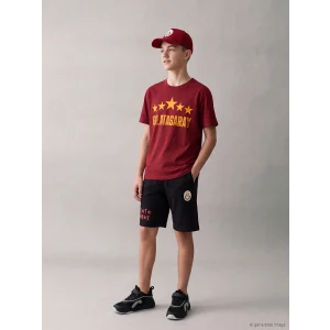 LCW Kids Siyah Galatasaray Baskılı Erkek Çocuk Şort