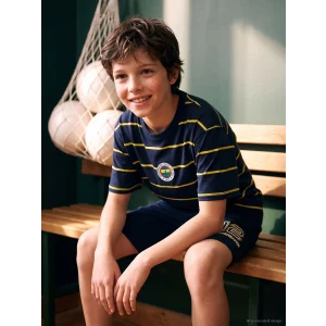 LCW Kids Lacivert Fenerbahçe Baskılı Erkek Çocuk Tişört