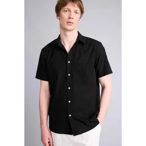 Defacto D7551AXBK81 Siyah REGULAR FIT %100 Pamuk Basic Gömlek
