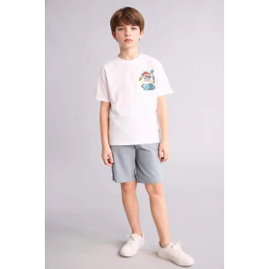 Defacto B5925A8GR527 Gri Regular Fıt Pike Şort Erkek Çocuk